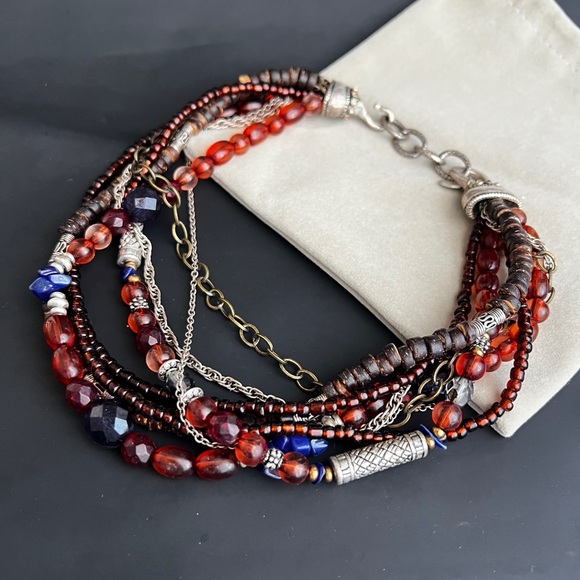 Elegant Multi-Strand Beaded Necklace - Picture 3 of 8